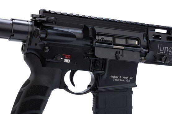 H&K MR556 AR15 pistol features a gas piston system